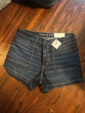 American Eagle Outfitters Dark Blue Denim Jean Shorts